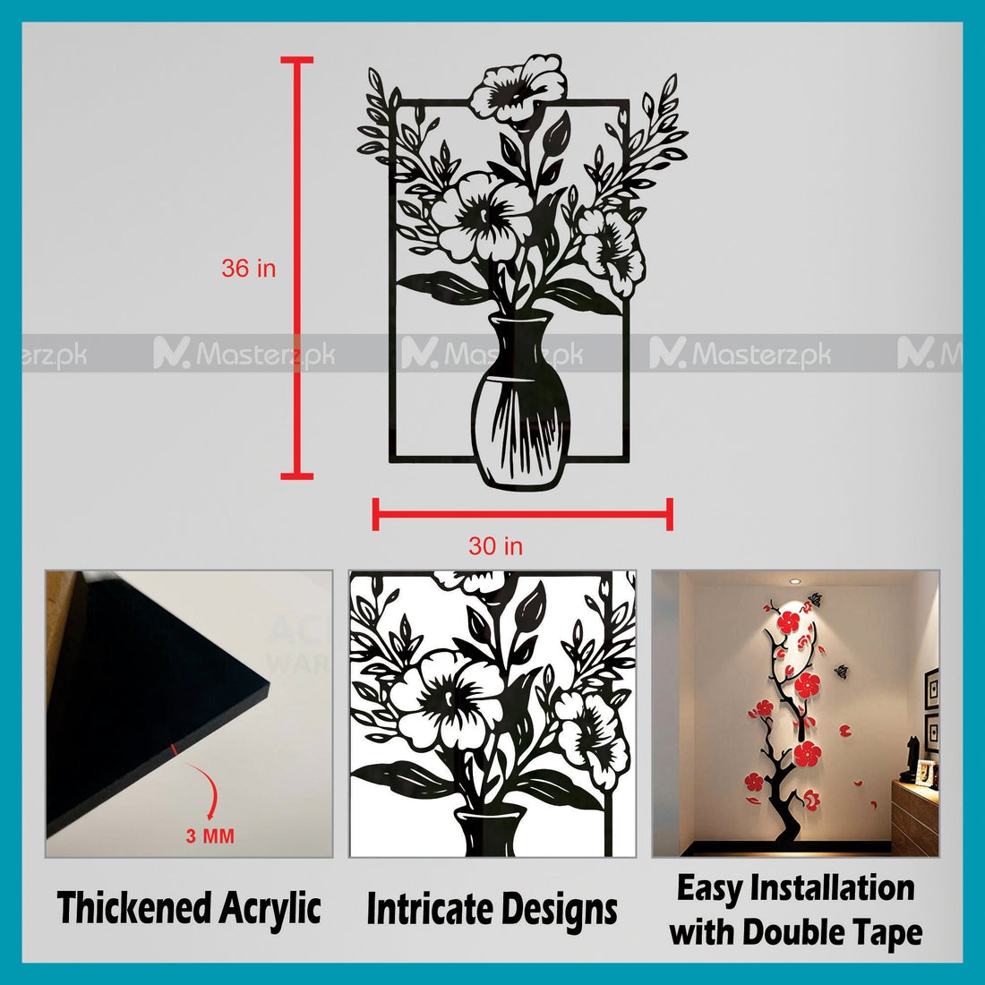 Alluring Flower Pot Wall Decor