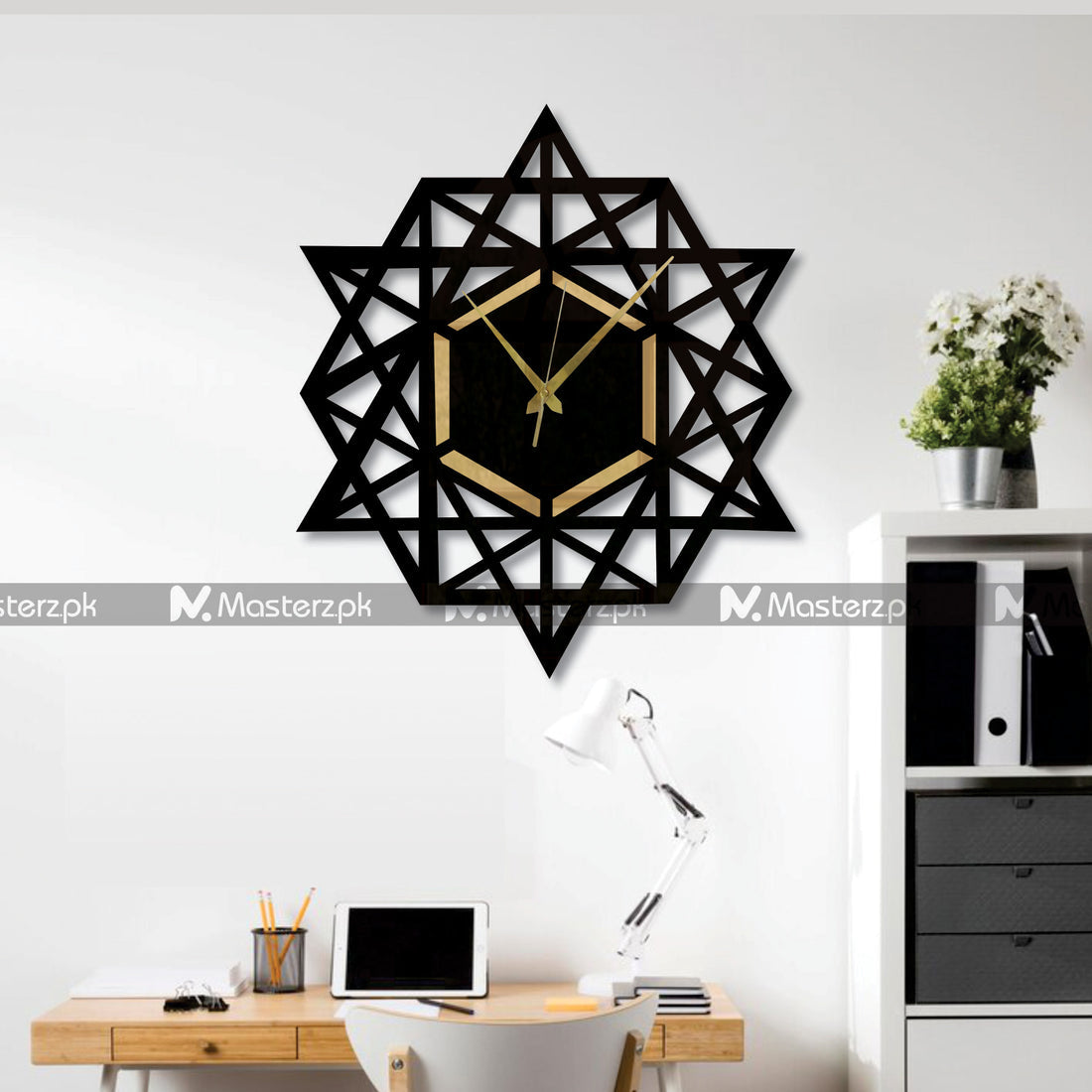 Stylish Hexagonal Clock Maestro