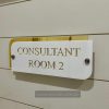 White & Golden Acrylic Nameplate
